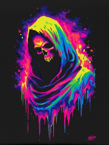 Neon Grim Reaper