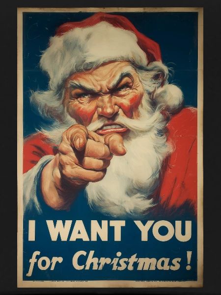 Santa Claus Advertising Poster