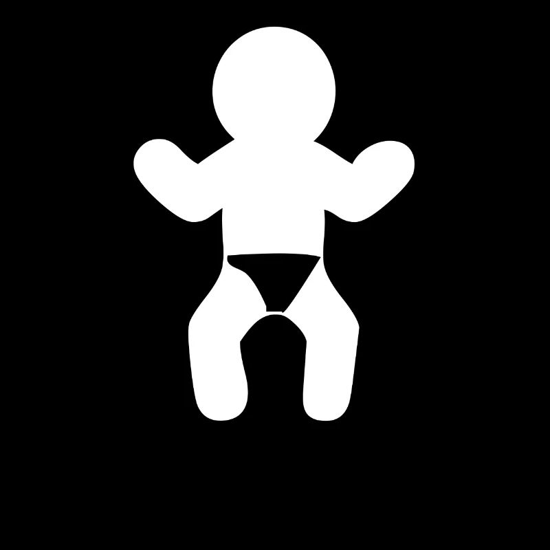 Silhouette de bébé en couche