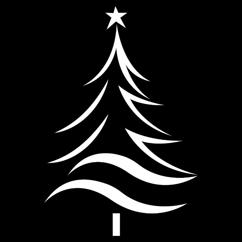 Style de silhouette d’arbre de Noël