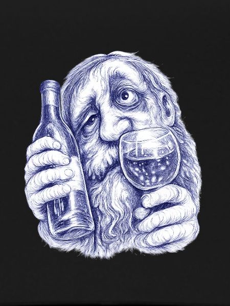 Bacchus | Wine-drunk old gentleman