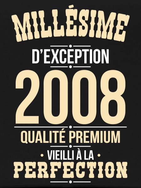 2008 – Millésime d’exception – Qualité premium