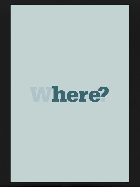 Where? – Modernes Minimal Poster