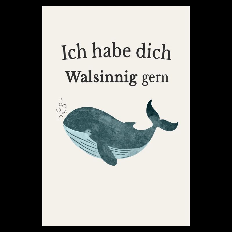 Affiche de baleine amoureuse – Germe de Walsinnig