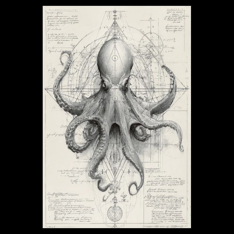 Geometric Octopus Blueprint
