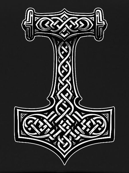 Mjölnir Viking knot symbol