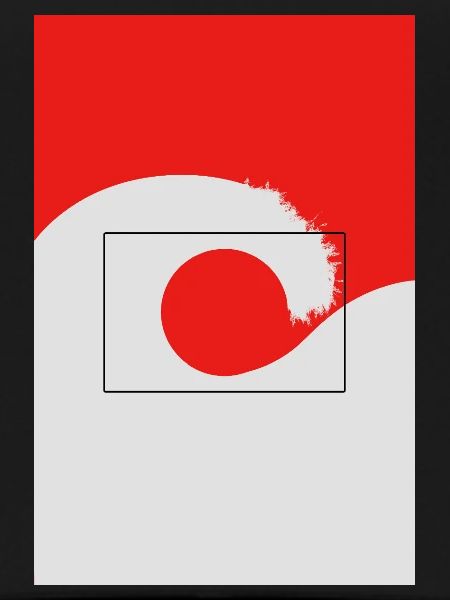 Japan Wave Minimal Poster Design