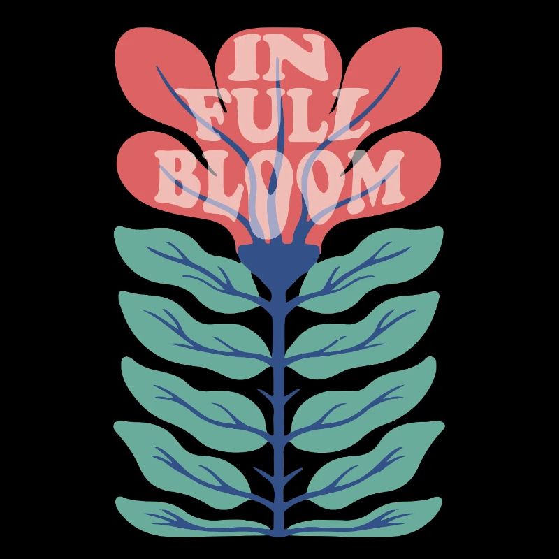 En pleine floraison – Dicton fleur rétro