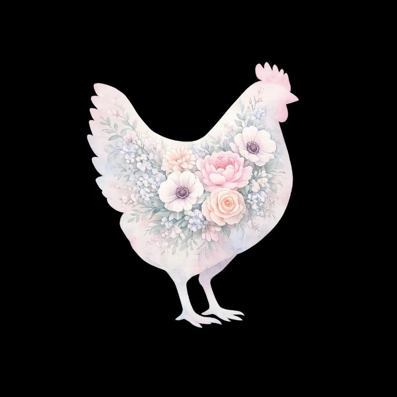 Peinture aquarelle de poule poule