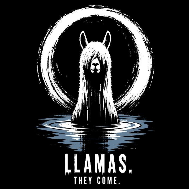 Llamas They Come Horror Llama Design