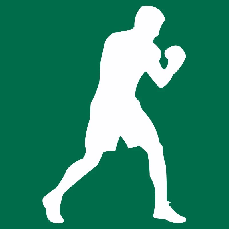 Boxer-Silhouette in Bewegung