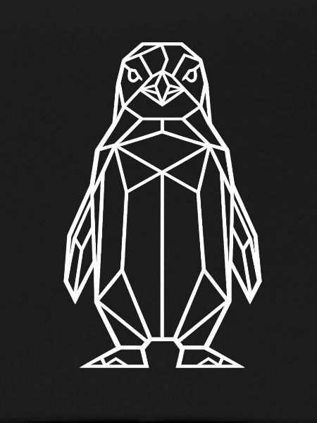Geometric Penguin (white)