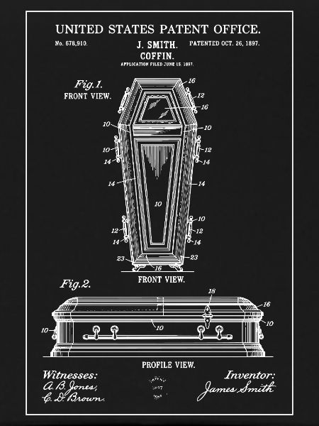 Coffin Blueprint Patent