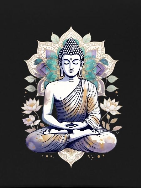 Meditating Buddha Lotus Mandala