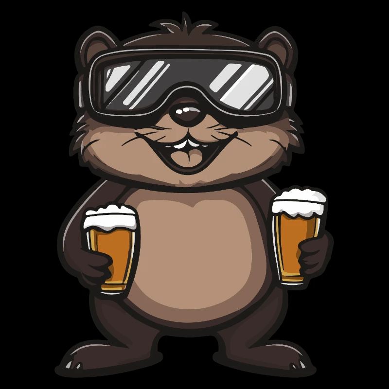 Beaver Après Ski Beer Comic