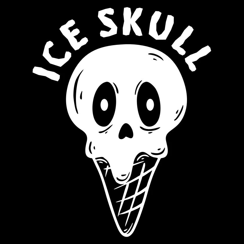 BOULE DE CRÈME GLACÉE SKULL CRÈME GLACÉE CÔNE MORT MOTIF CADEAU