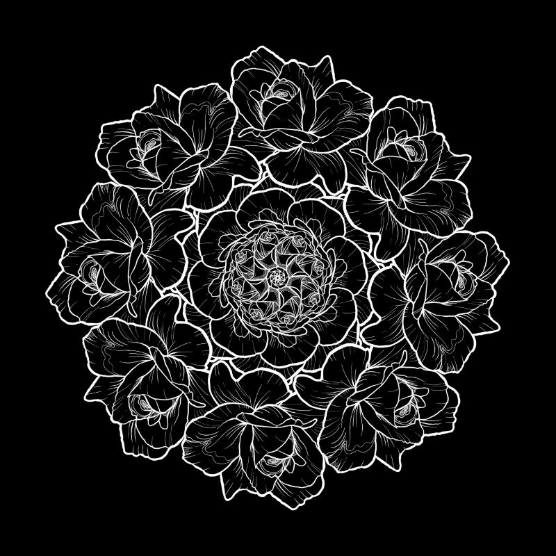 Bouquet de rose - blanc