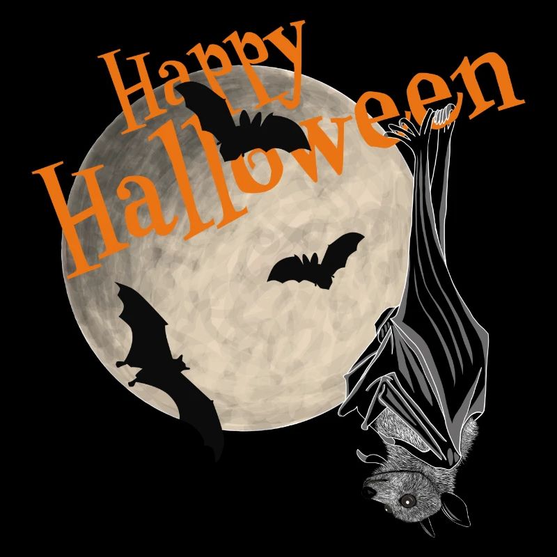 Joyeux Halloween Bat Moon