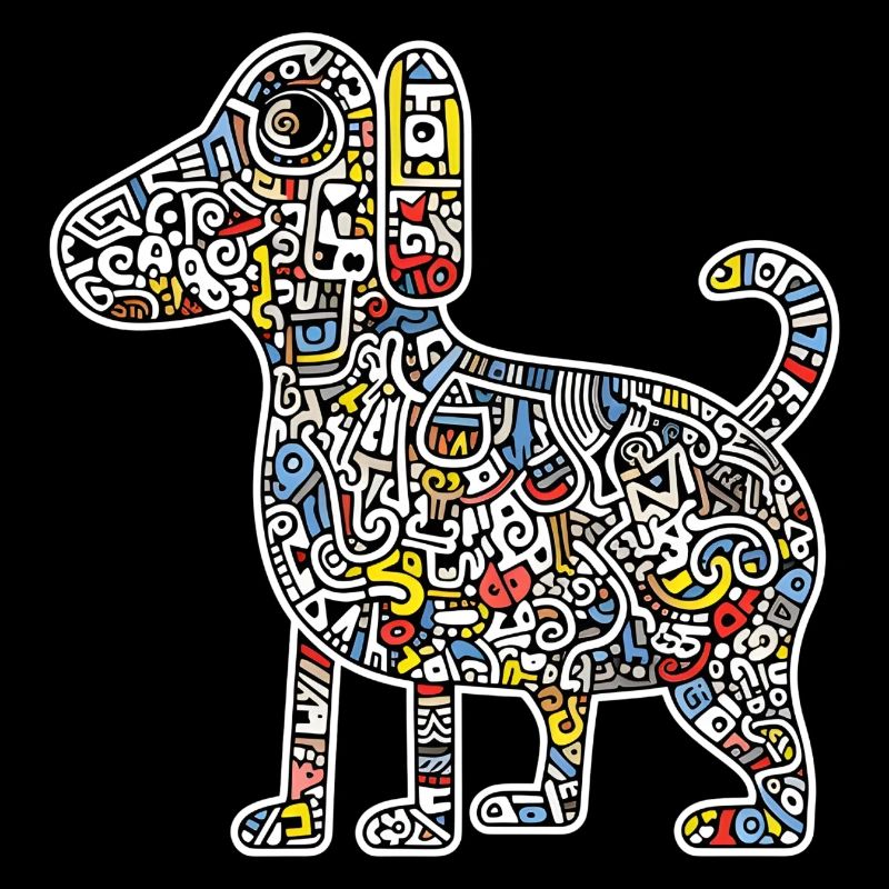 Hunde-Kunst-Muster