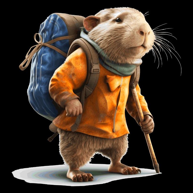 Mole rat begins its outdoor adventure