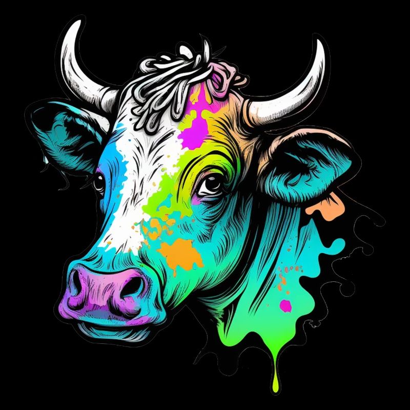 Dessin coloré Cow Head