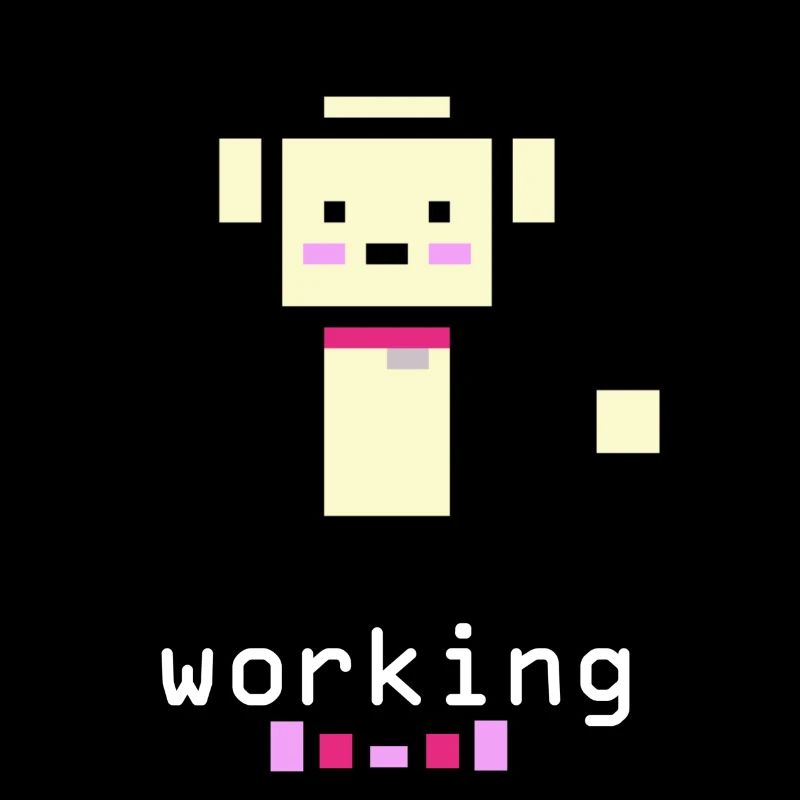 Pudel bei der Arbeit