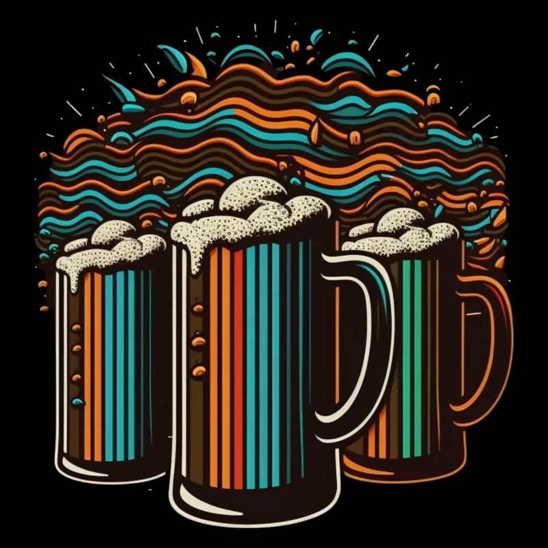 Coole bunte Bierkrüge