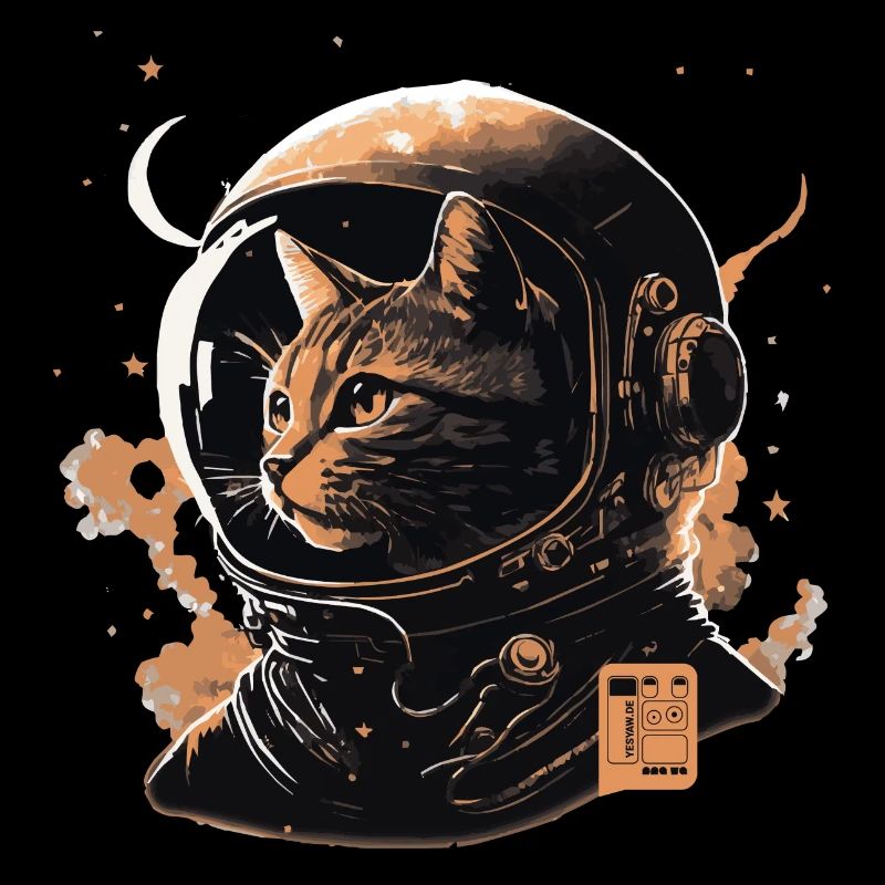 spacecat beige vector