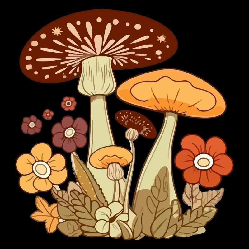 Champignons et fleurs 3