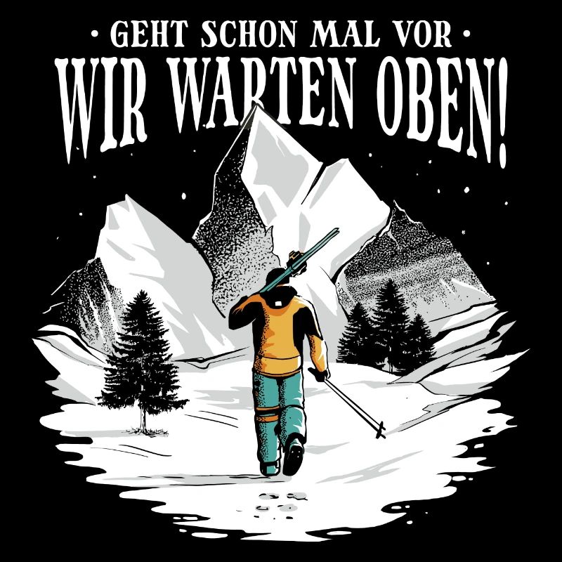 Skiing in the mountains