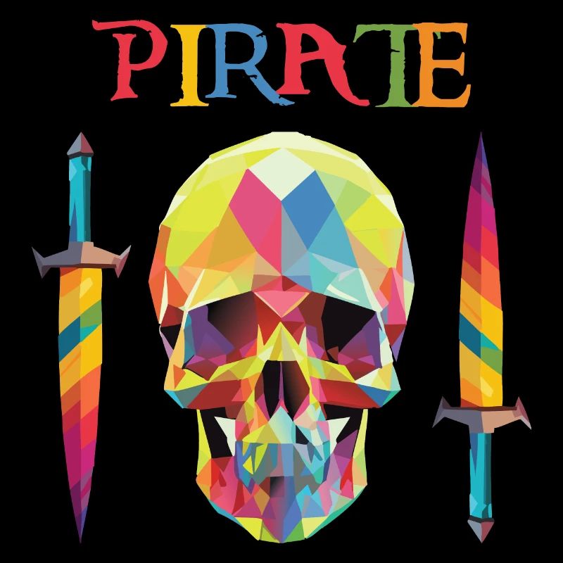 Pirate - Low Poly Skull
