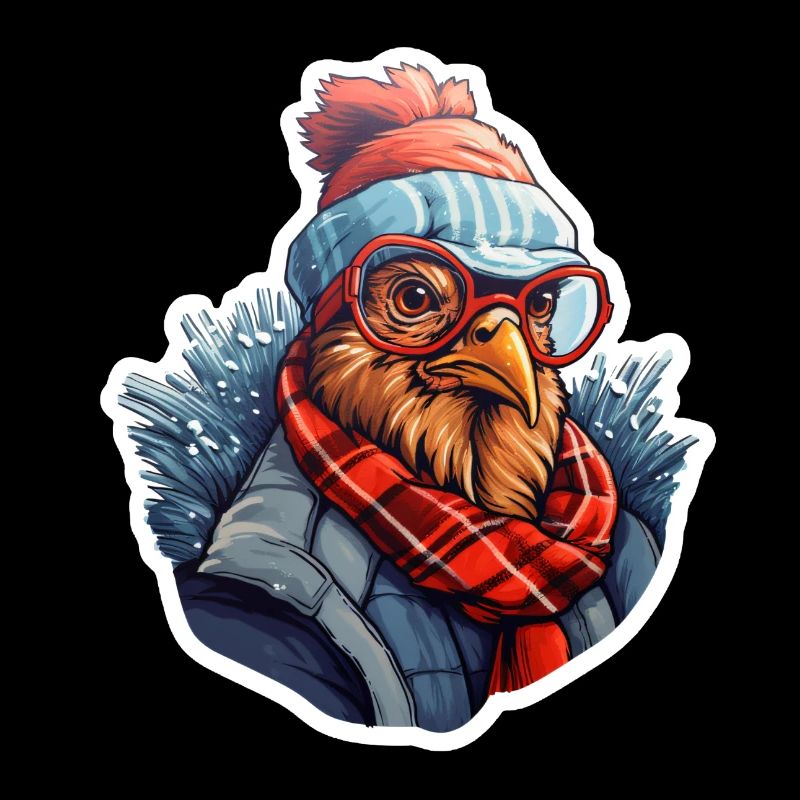 Poulet dans la neige