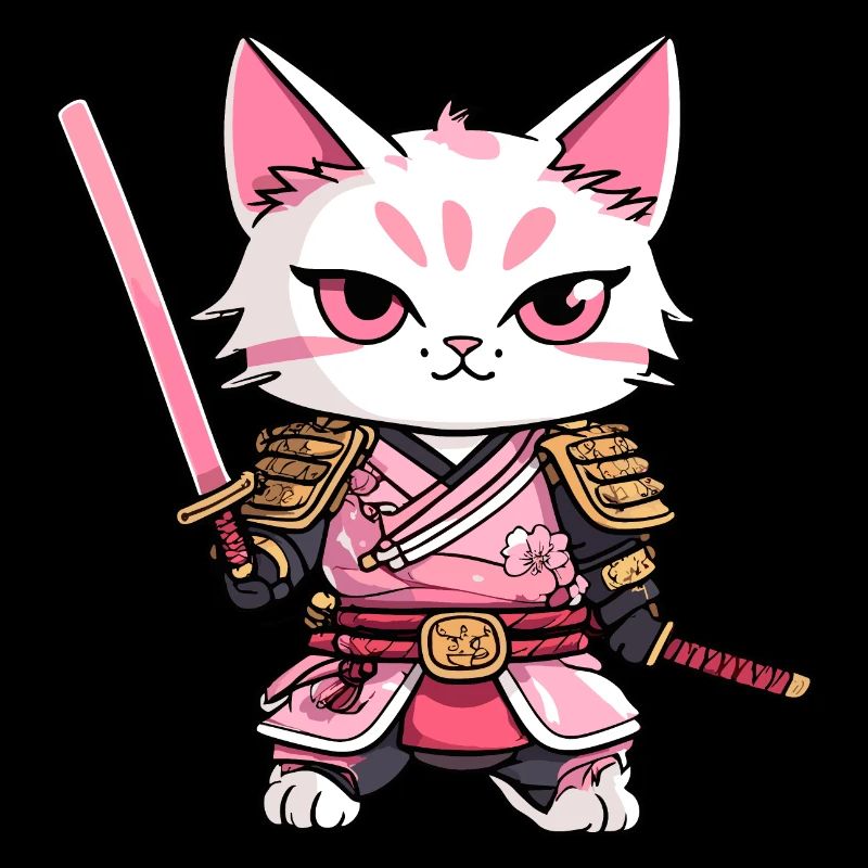 Samurai Katze & Kirschblüten #9