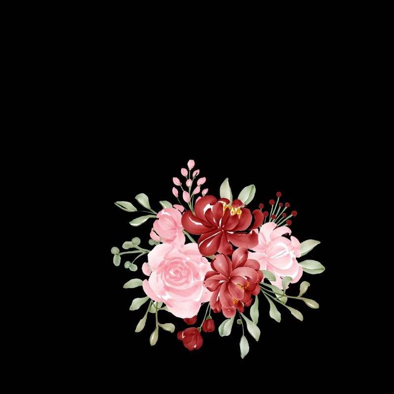 Roter floraler T-Buchstabe