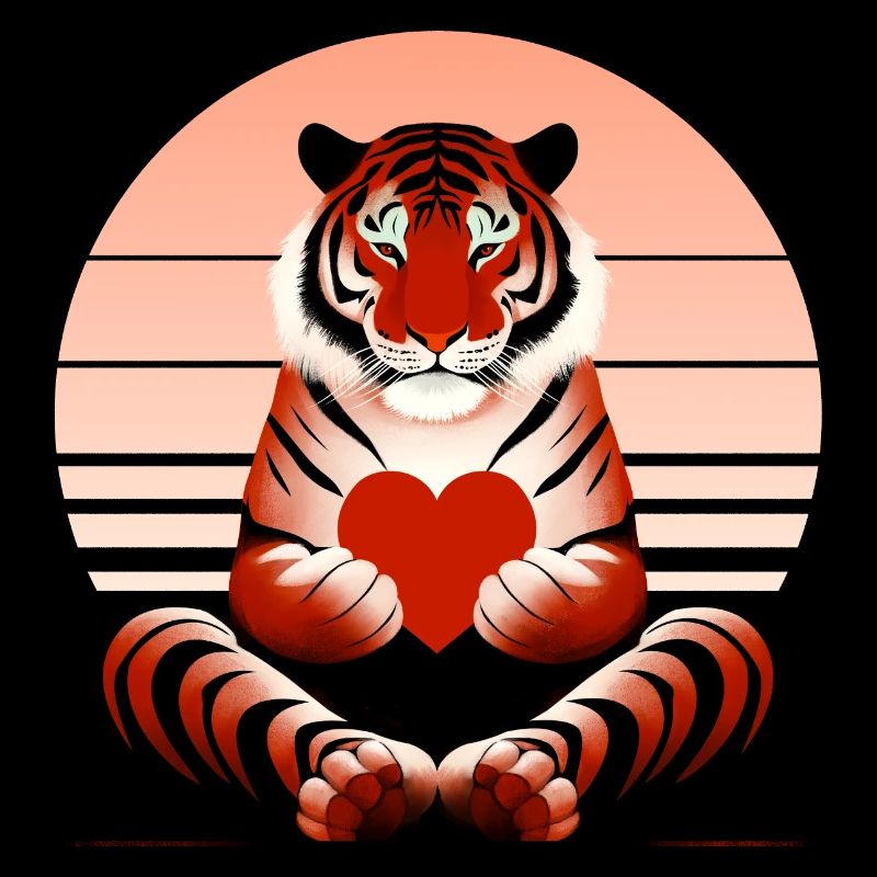 Tiger with heart