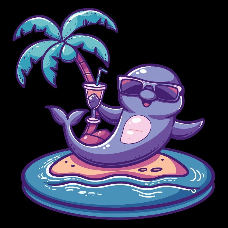 Dolphin Summer Beach Comic