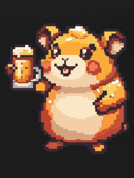 Bière Hamster Pixel
