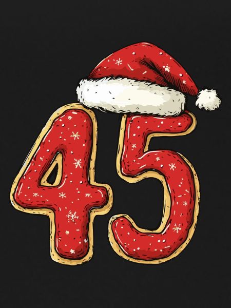 45 Number Christmas Cookie