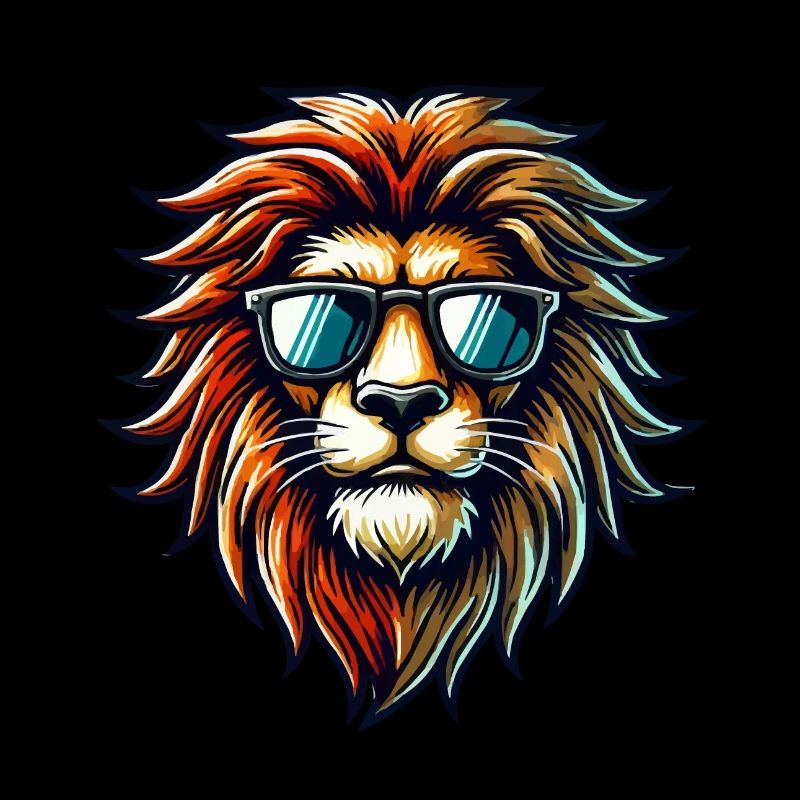 Lunettes de soleil bande dessinée Lion
