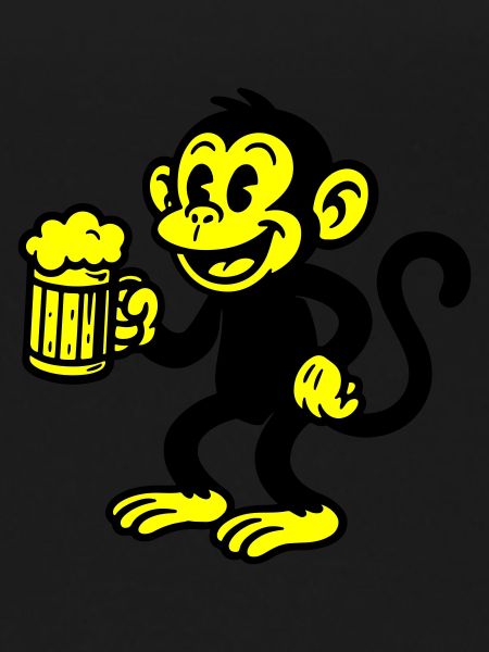 Monkey Beer Drinking
