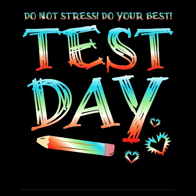 Retro Do Not Stress Do Your Best Test Day Saying