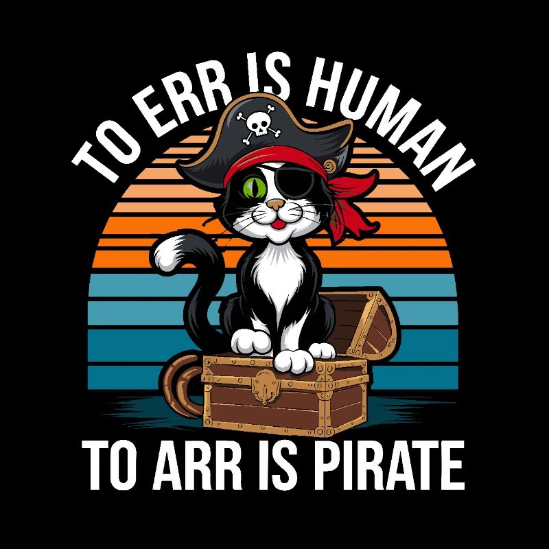 Chat Carnaval Pirate Costume Halloween Rétro Drôle