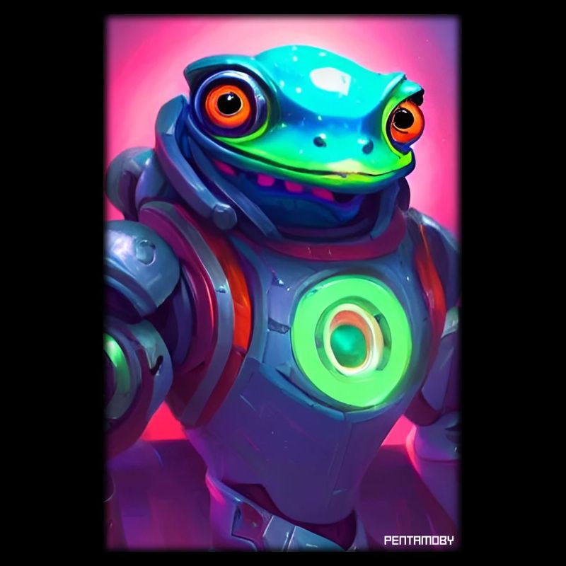 Space Frog Futur Cyborg Robot