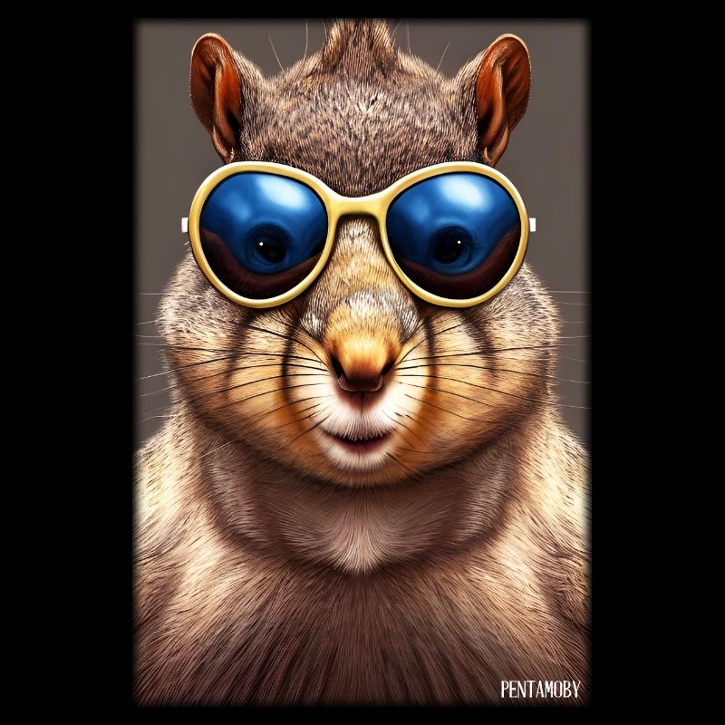 Eichhörnchen Sonnenbrille Wildtier Waldtier Wald