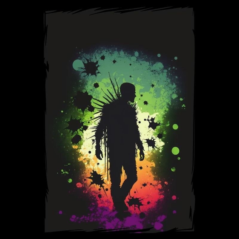 Zombie Illustration Minimalist Design