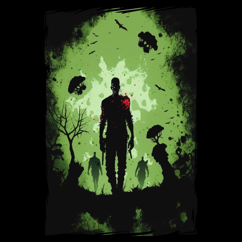 Zombie Illustration Minimalist Design