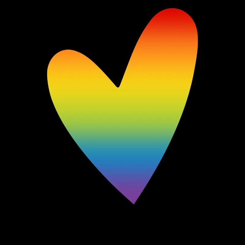 Regenbogen Herz Regenbogenfarben CSD Pride Month