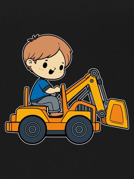 Boy with excavator