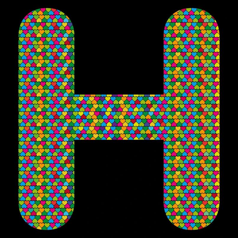 Buntes Herz H Design – Einzigartig & Stylisch!