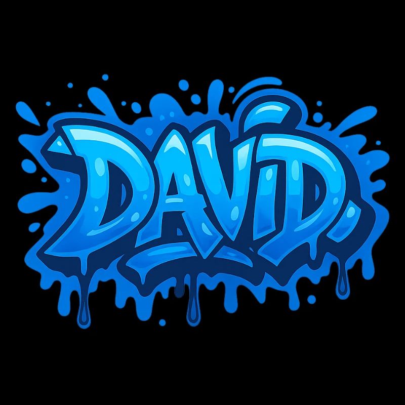 Graffiti  DAVID Prénom cadeau idéal imprimable